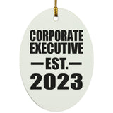Corporate Executive Established EST. 2023 - Oval Ornament