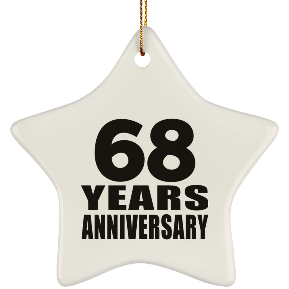 68th Anniversary 68 Years - Star Ornament