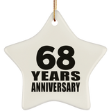 68th Anniversary 68 Years - Star Ornament