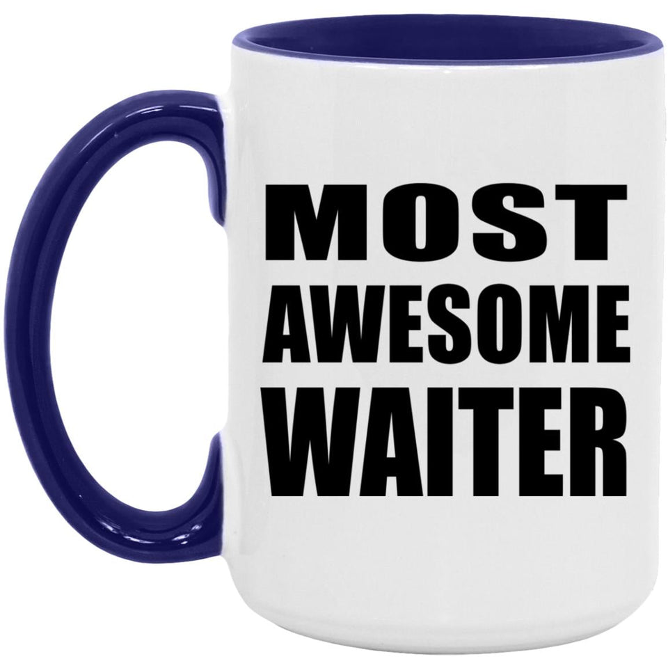 Most Awesome Waiter - 15oz Accent Mug Purple