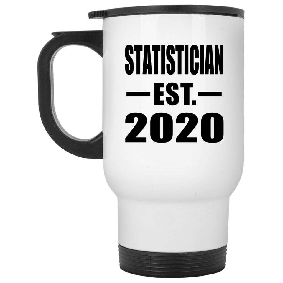 Statistician Established EST. 2020 - White Travel Mug