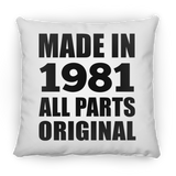 43rd Birthday Made in 1981 All Parts Original - Throw Pillow
