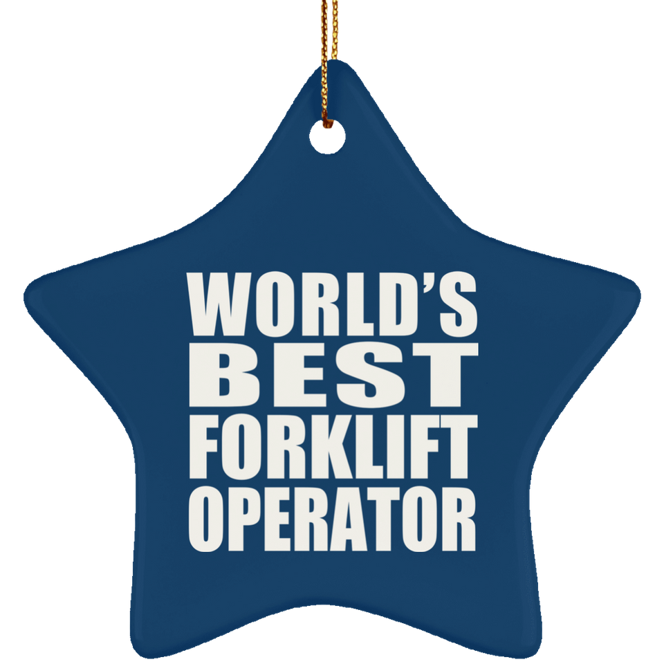 World's Best Forklift Operator - Star Ornament