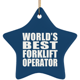 World's Best Forklift Operator - Star Ornament