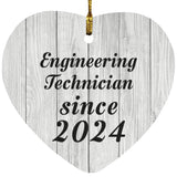 Engineering Technician Since 2024 - Heart Ornament F