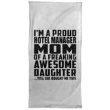 Proud Hotel Manager Mom Of Awesome Daughter - Hand Towel