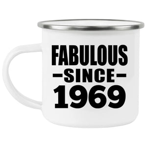 55th Birthday Fabulous Since 1969 - 12oz Camping Mug