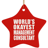 World's Okayest Management Consultant - Star Ornament