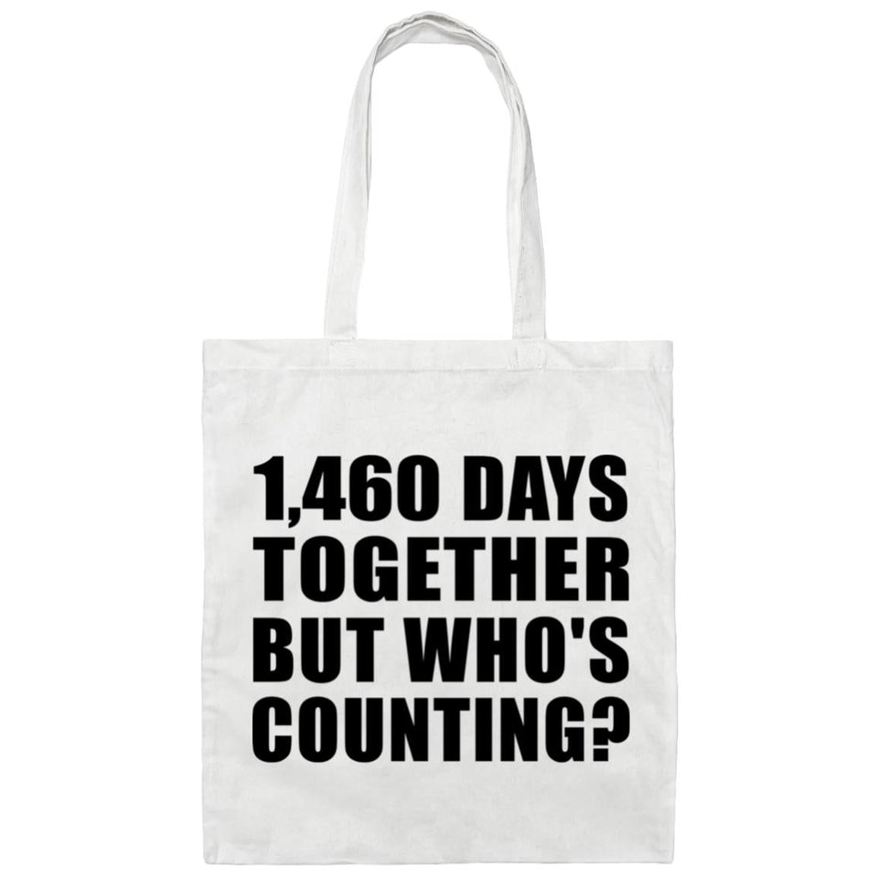 4th Anniversary 1,460 Days Together Who's Counting - Tote Bag White