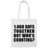 4th Anniversary 1,460 Days Together Who's Counting - Tote Bag White