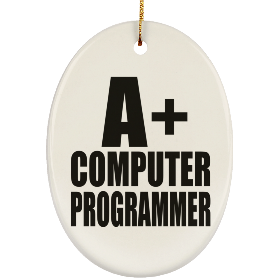 A+ Computer Programmer - Oval Ornament