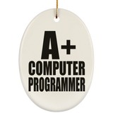 A+ Computer Programmer - Oval Ornament