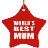 World's Best Mum - Star Ornament