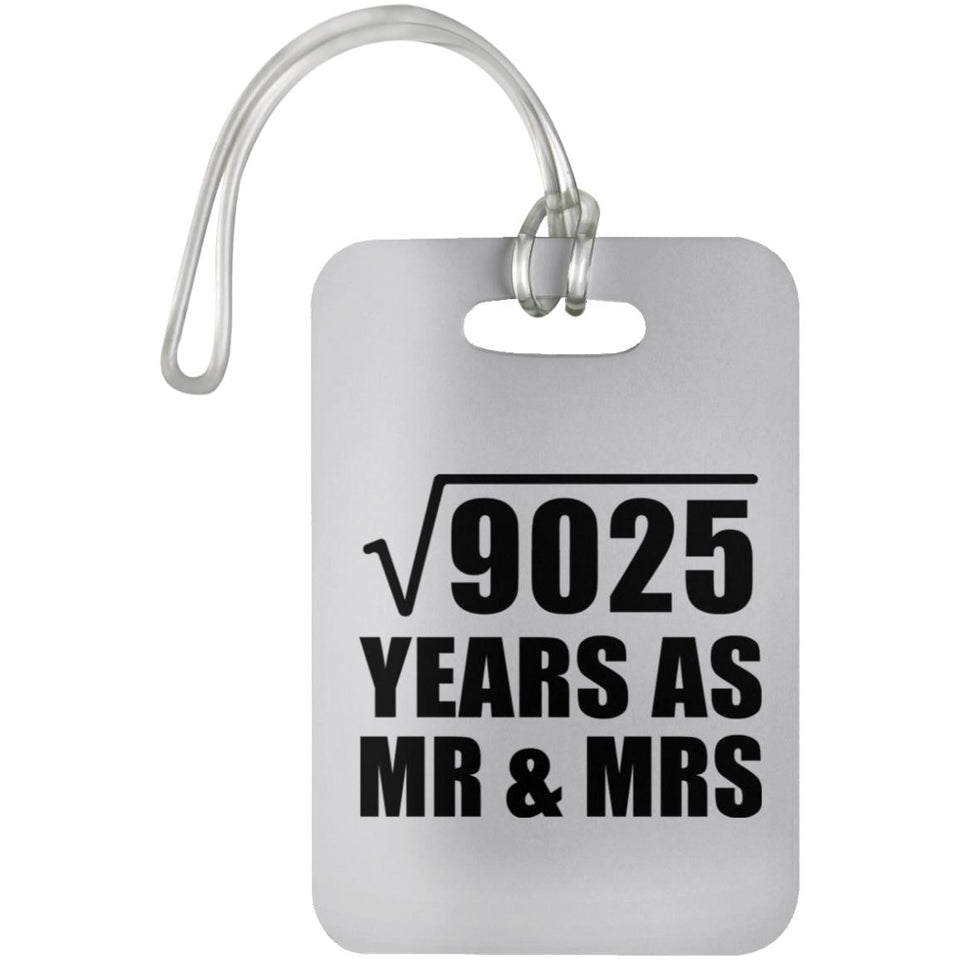 95th Anniversary Square Root of 9025 Years As Mr & Mrs - Luggage Bag Tag