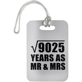 95th Anniversary Square Root of 9025 Years As Mr & Mrs - Luggage Bag Tag