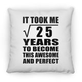 5th Birthday Took Square Root of 25 Years To Awesome - Throw Pillow