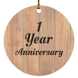 1st Anniversary 1 Year Anniversary - Circle Ornament C