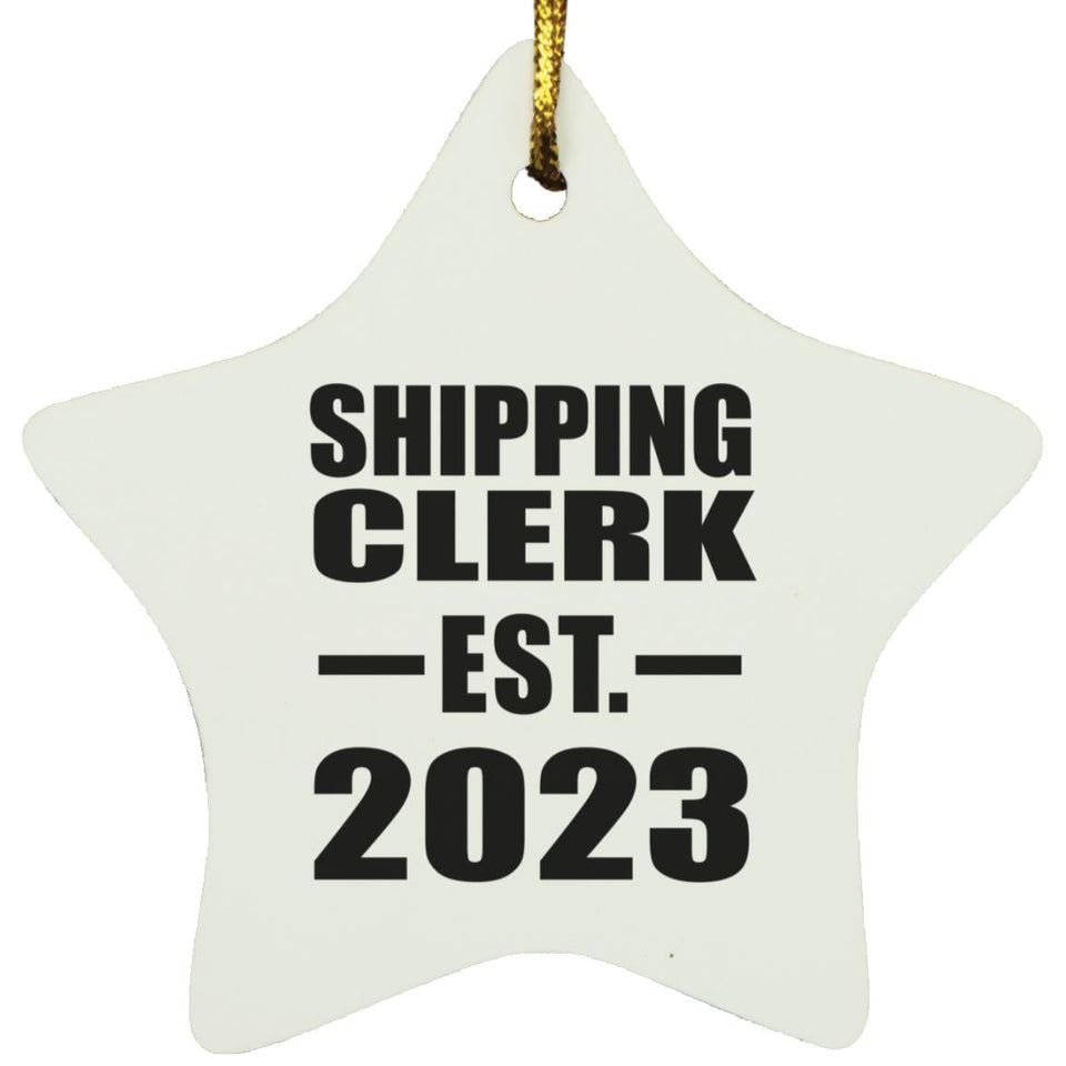 Shipping Clerk Established EST. 2023 - Star Ornament