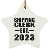 Shipping Clerk Established EST. 2023 - Star Ornament