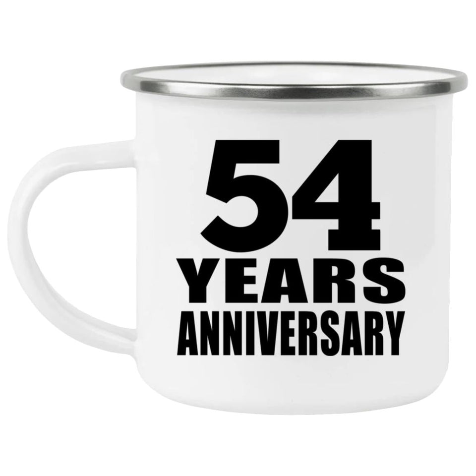 54th Anniversary 54 Years - 12oz Camping Mug