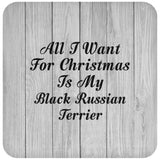 All I Want For Christmas Is My Black Russian Terrier - Drink Coaster F
