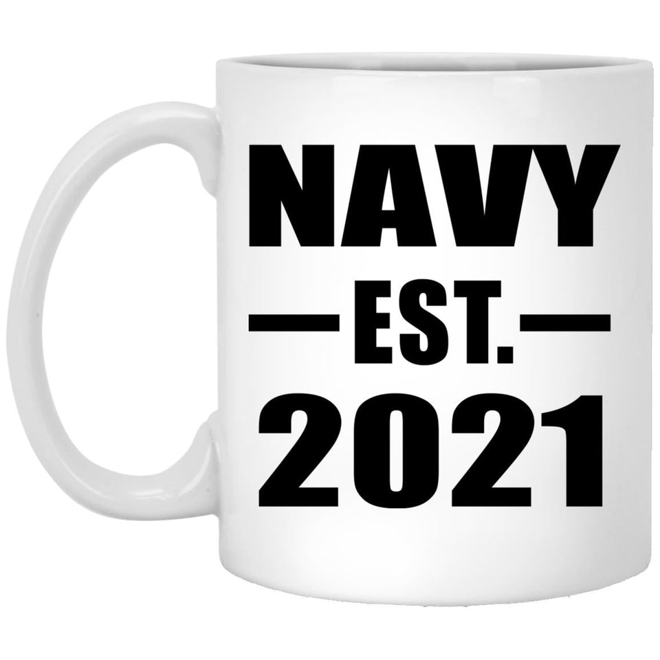 Navy Established EST. 2021 - 11oz Coffee Mug