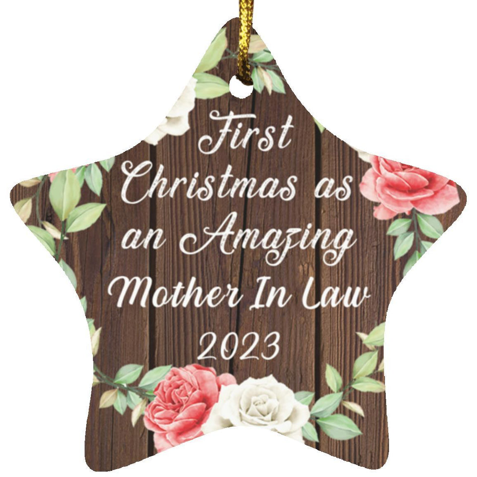 First Christmas As an Amazing Mother In Law 2023 - Star Ornament A