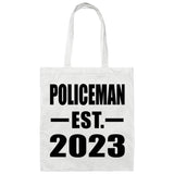 Policeman Established EST. 2023 - Tote Bag White