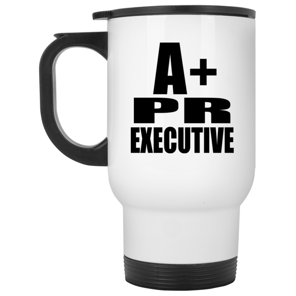 A+ Pr Executive - White Travel Mug