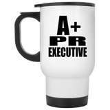A+ Pr Executive - White Travel Mug