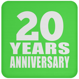 20th Anniversary 20 Years - Drink Coaster