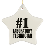Number One #1 Laboratory Technician - Star Ornament