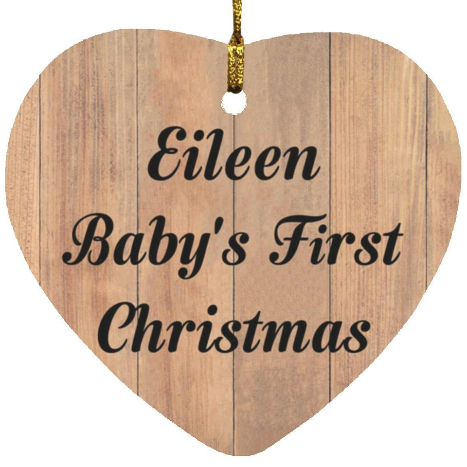 Eileen Baby's First Christmas - Heart Ornament C