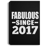 7th Birthday Fabulous Since 2017 - Canvas Portrait