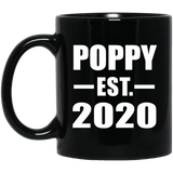 Poppy Established EST. 2020 - 11oz Coffee Mug Black