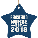 Registered Nurse Established EST. 2018 - Star Ornament