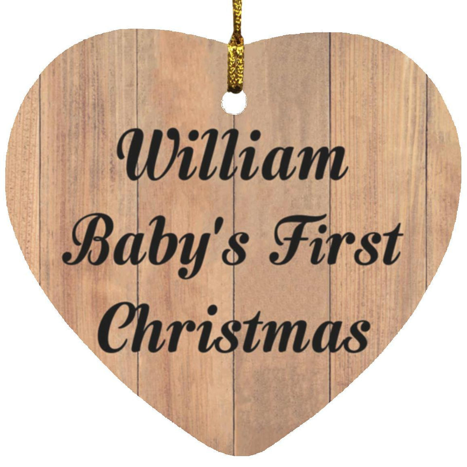 William Baby's First Christmas - Heart Ornament C
