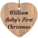 William Baby's First Christmas - Heart Ornament C