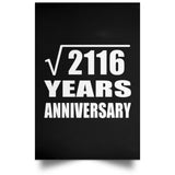 46th Anniversary Square Root of 2116 Years Anniversary - Poster Portrait