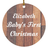 Elizabeth Baby's First Christmas - Circle Ornament E