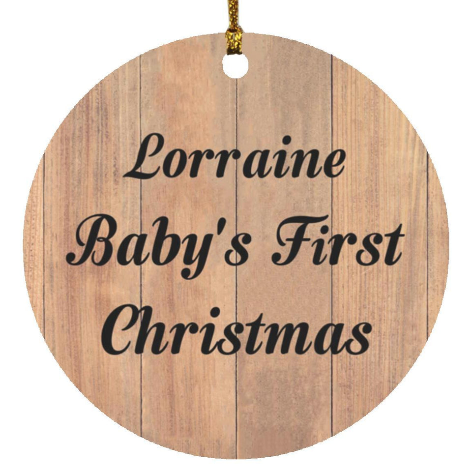 Lorraine Baby's First Christmas - Circle Ornament C