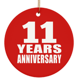11th Anniversary 11 Years Anniversary - Circle Ornament
