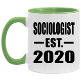 Sociologist Established EST. 2020 - 11oz Accent Mug Green