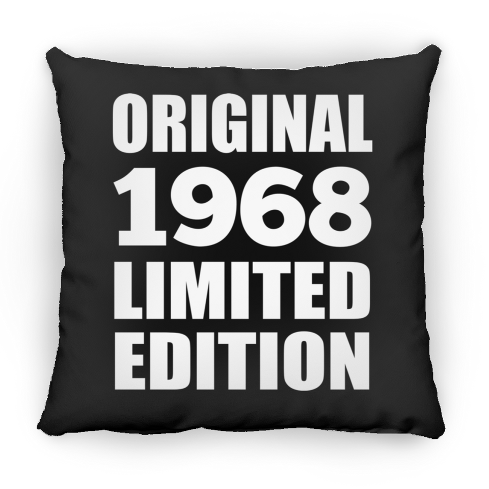 56th Birthday Original 1968 Limited Edition - Throw Pillow Black