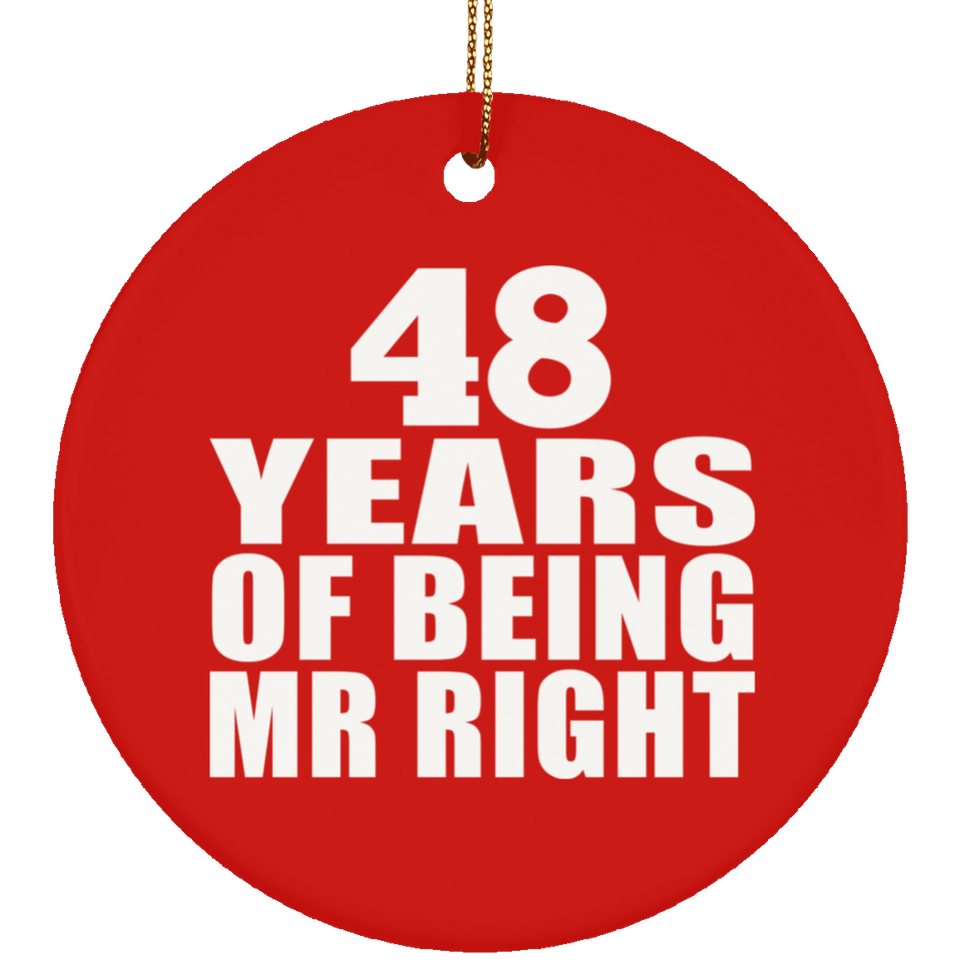 48th Anniversary 48 Years Of Being Mr Right - Circle Ornament