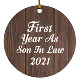 First Year As Son In Law 2021 - Circle Ornament D