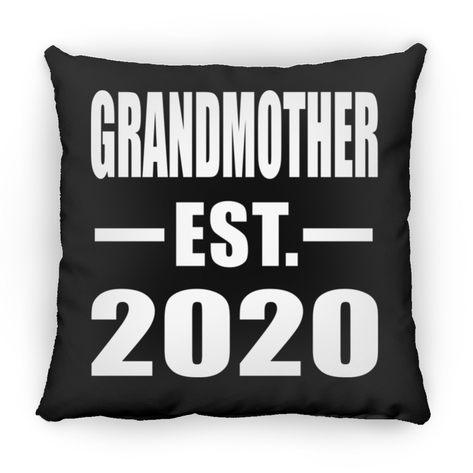 Grandmother Established EST. 2020 - Throw Pillow Black