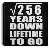 16th Anniversary Square Root of 256 Years Lifetime To Go - Canvas Square