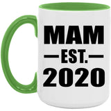 Mam Established EST. 2020 - 15oz Accent Mug Green