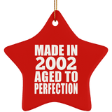 22nd Birthday Made In 2002 Aged to Perfection - Star Ornament